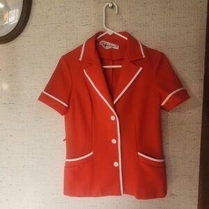 Women's Red Button Down Shirt